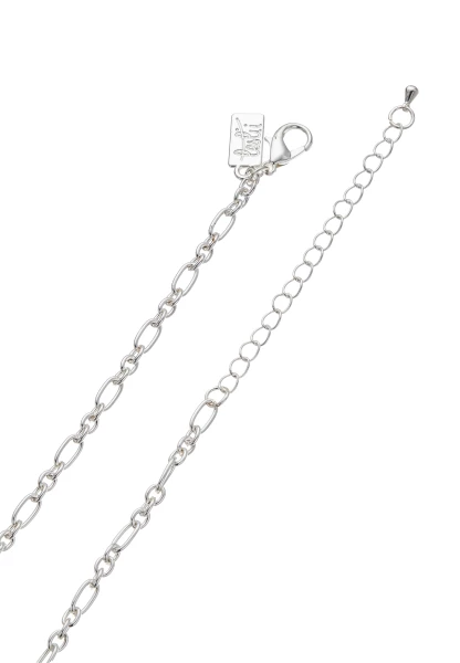 Leslii Lange Halskette Natursteine Silber Lila Purple