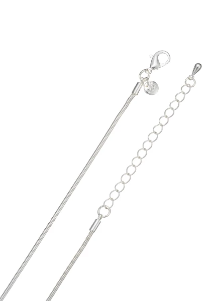 Leslii Lange Halskette Ring-Anhänger In Silber Blau