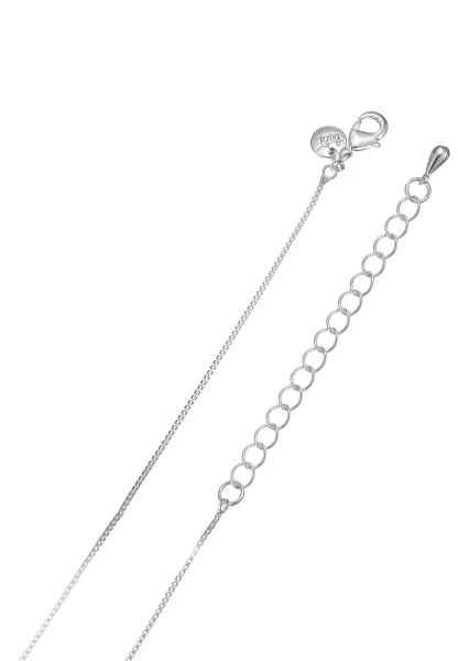 Leslii Lange Halskette Ringe Silber Weiß