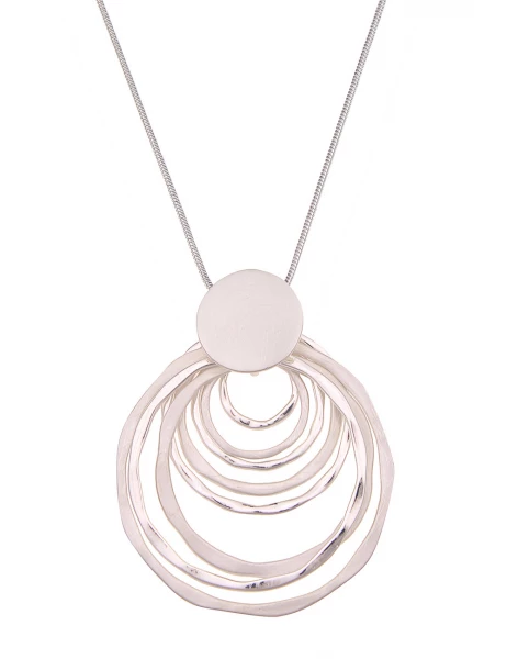 Leslii Lange Halskette Ringspiel In Silber