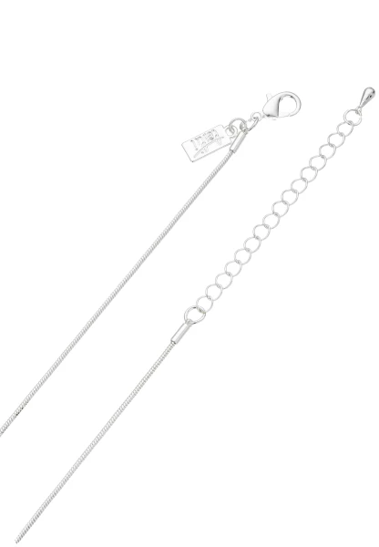 Leslii Lange Halskette Silber Muster Ring-Anhänger