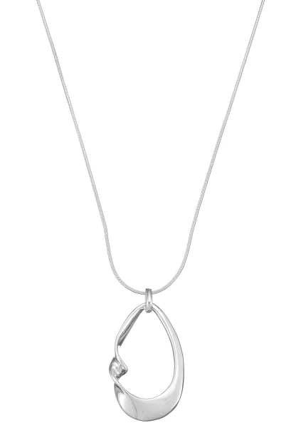 Leslii Lange Halskette Spiraldrop | Silber