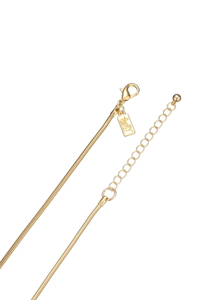 Leslii Lange Halskette Statement Mit Ovalem Anhänger