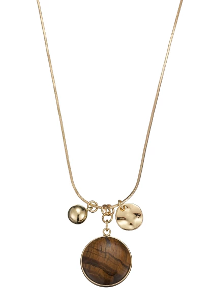 Leslii Lange Halskette Steinanhänger