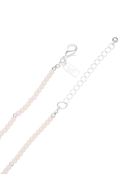 Leslii Lange Halskette Steine In Rosa