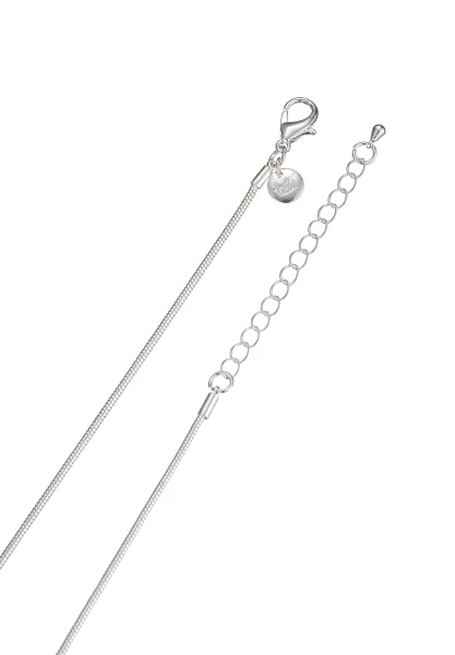 Leslii Lange Halskette Tropfen Netz Silber