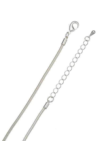 Leslii Lange Halskette Tropfen Silber Blau