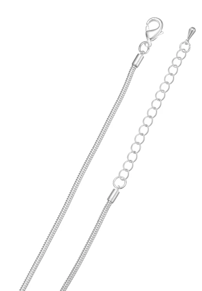 Leslii Lange Halskette Tropfen Silber Weiß