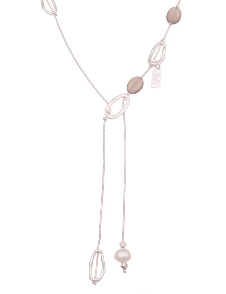 Leslii Lange Halskette Y-Kette Naturstein