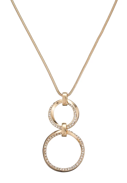 Leslii Lange Kette Glitzer Ringe Gold