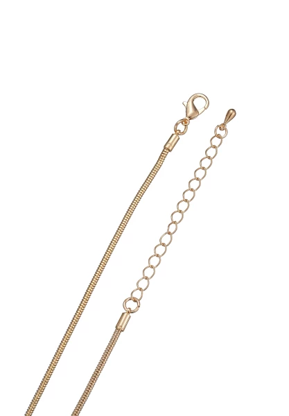 Leslii Lange Kette Glitzer Ringe Gold