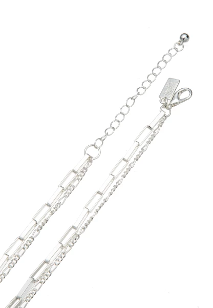 Leslii Lange Kette Layering Silber