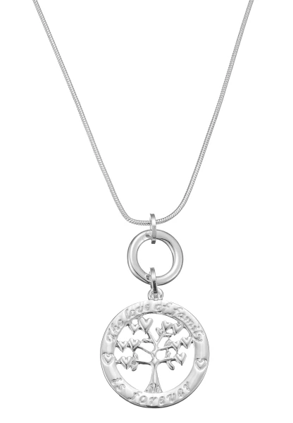 Leslii Lange Kette Lebensbaum Silber