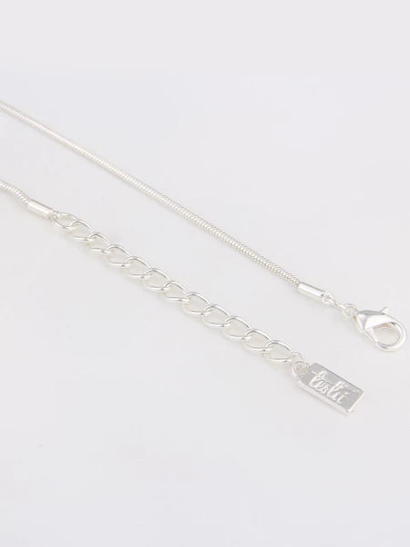 Leslii Lange Kette Mit Blütenförmigen Anhängern In Silber Gold