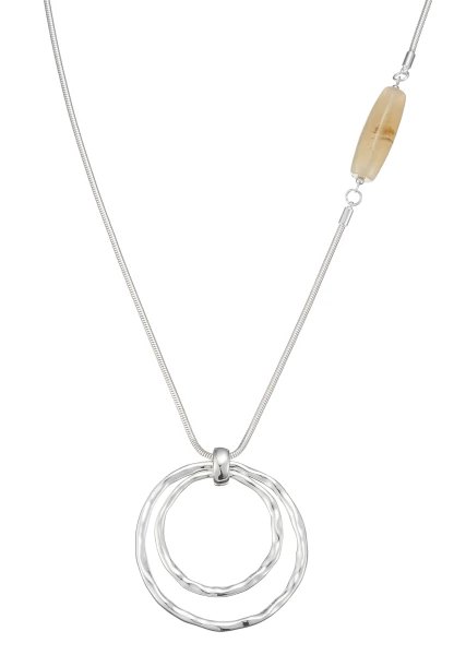 Leslii Lange Kette Nature Silber