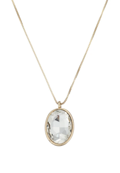 Leslii Lange Kette Oval Glasstein Gold
