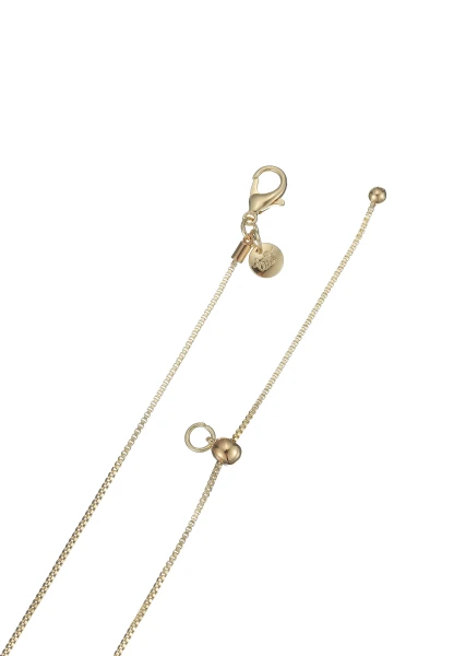 Leslii Lange Kette Oval Glasstein Gold