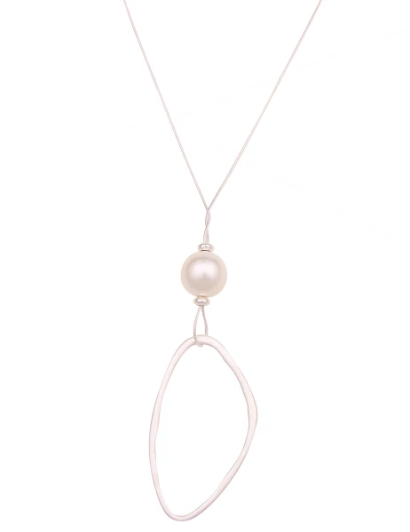 Leslii Lange Kette Pearl Silber