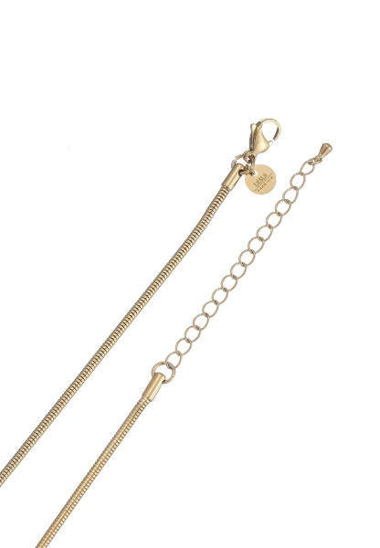 Leslii Lange Kette Ring Tropfen Edelstahl Gold