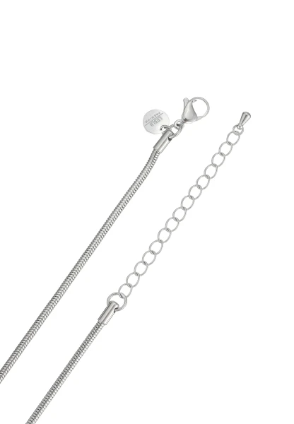 Leslii Lange Kette Ring Tropfen Edelstahl Silber