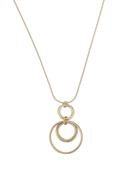 Leslii Lange Kette Ringe Edelstahl Gold
