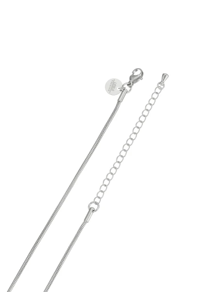 Leslii Lange Kette Ringe Edelstahl Silber