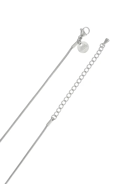 Leslii Lange Kette Ringe Edelstahl Silber