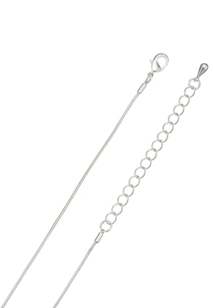 Leslii Lange Kette Tropfen In Silber Rot