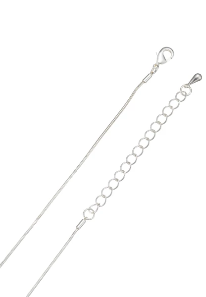 Leslii Lange Kette Tropfen In Silber Weiß