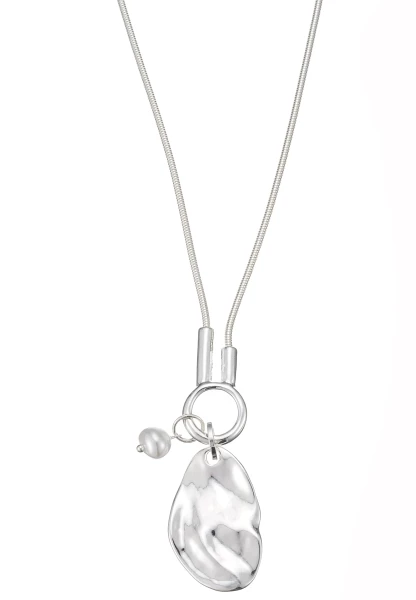 Leslii Lange Schlangenkette Scheibenanhänger | Silber
