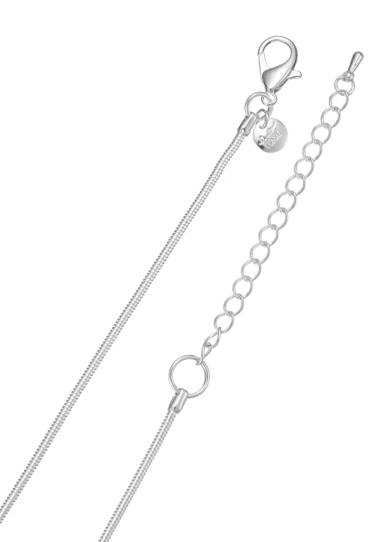 Leslii Lange Schlangenkette Scheibenanhänger | Silber