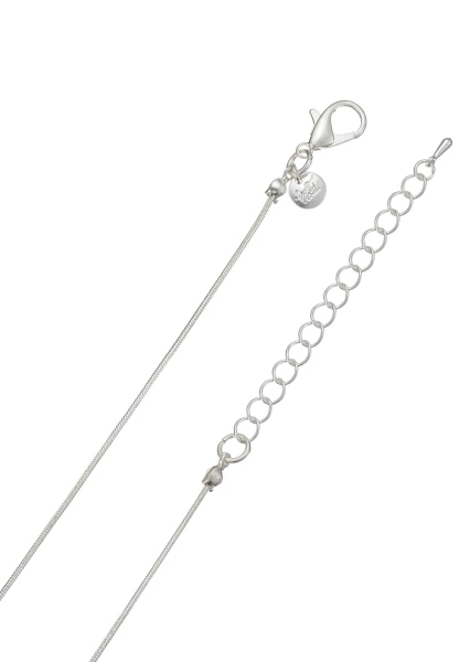 Leslii Lange Schlangenkette Stone | Silber