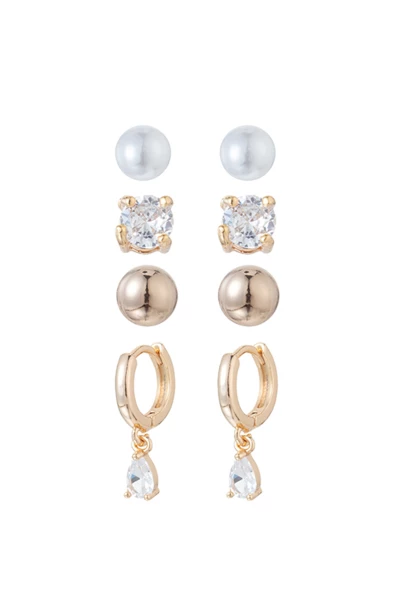 Leslii Ohrring 4er Set Gold