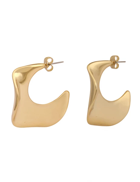 Leslii Ohrring Hochglanz vergoldet