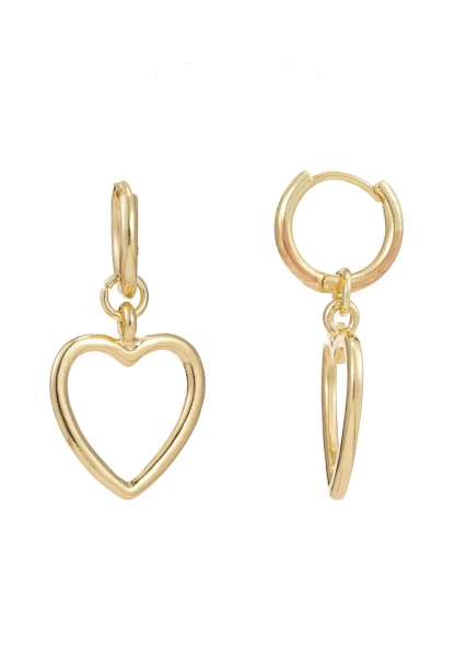 Leslii Ohrring LOVE - Herz Creolen