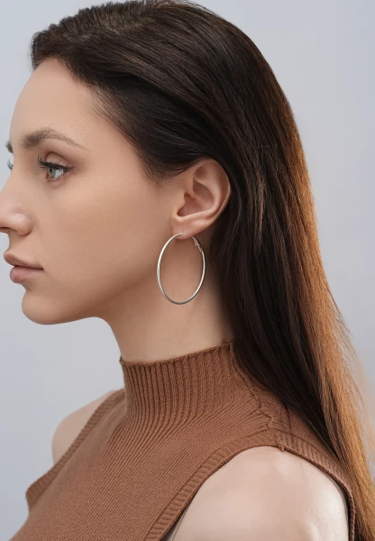 Leslii Ohrringe Creolen Classic In Silber