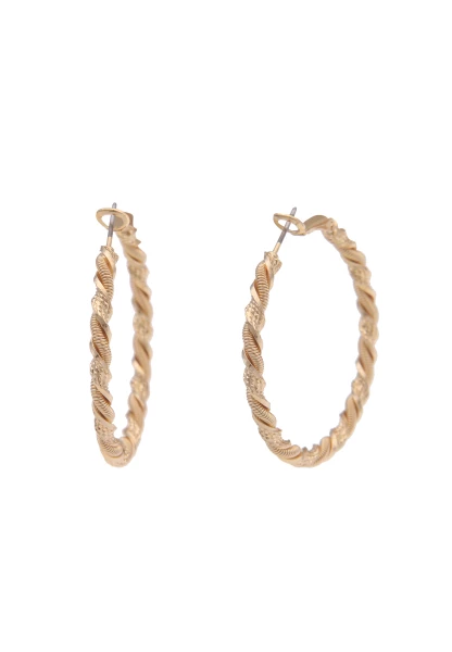 Leslii Ohrringe Creolen Muster Swirl In Gold