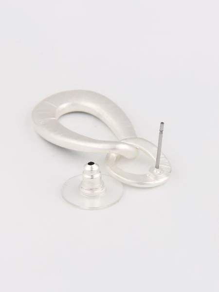 Leslii Ohrringe Mit Ovalem Anhänger Und Steinchen In Schwarz Grün Silber