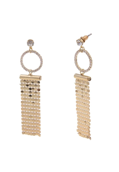 Leslii Ohrringe Ohrhänger Statement Look goldener Ohrschmuck in Gold Weiß