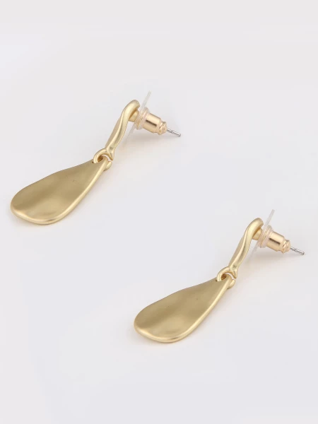 Leslii Ohrstecker Doppelter Tropfen Ohrringe Gold Matt
