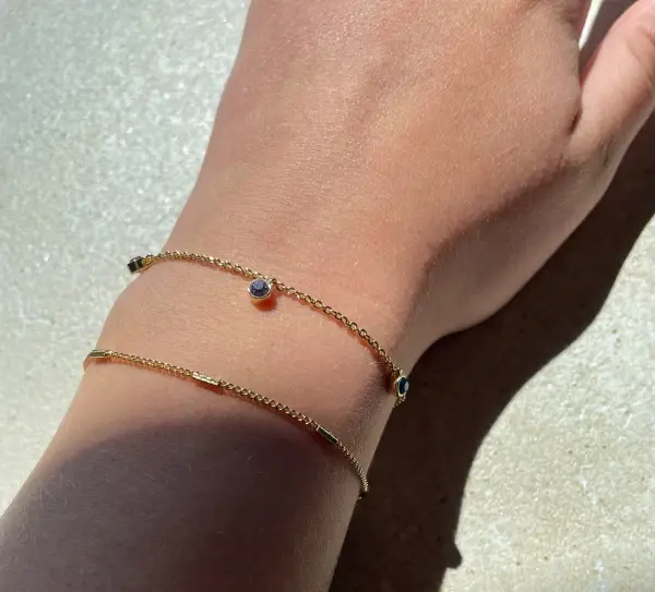 Leslii Recycled Armband Mit Bunten Glassteinen