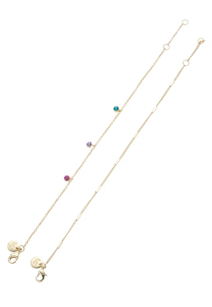 Leslii Recycled Armband Mit Bunten Glassteinen