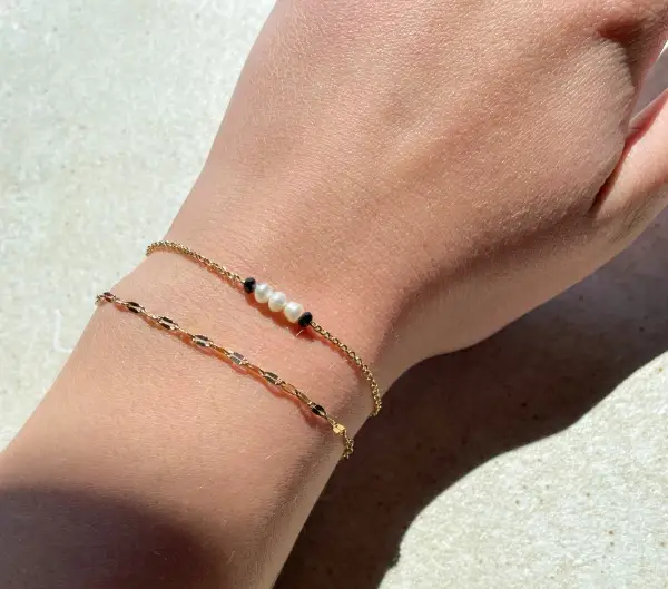 Leslii Recycled Armband Mit Perlen