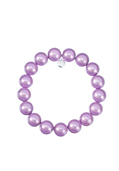 Leslii Reflective Pearl Perlen-Armband Magic 3D-Effekt Ø 12mm in Lila