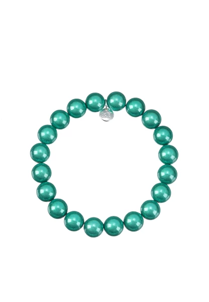 Leslii Reflective Pearl Perlen-Armband Magic 3D-Effekt Ø 10mm in Türkis