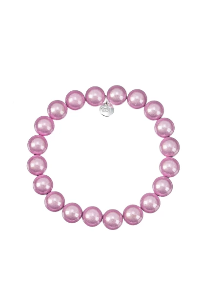 Leslii Reflective Pearl Perlen-Armband Magic 3D-Effekt Ø 10mm Rosa