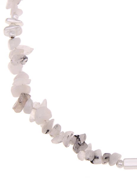 Leslii SALE Kurze Kette Steinsplitter Grau - 13/grau