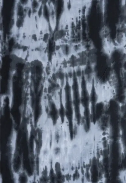 Leslii Schal Fransen Batik Schwarz Grau