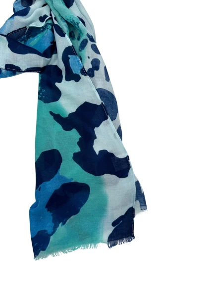 Leslii Schal Leo Look In Blau Türkis