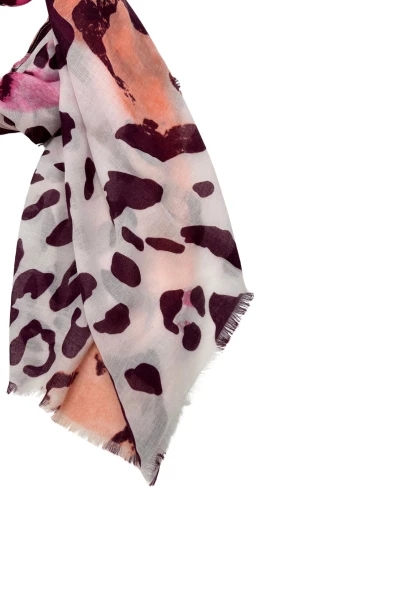 Leslii Schal Leo Look In Pink Orange